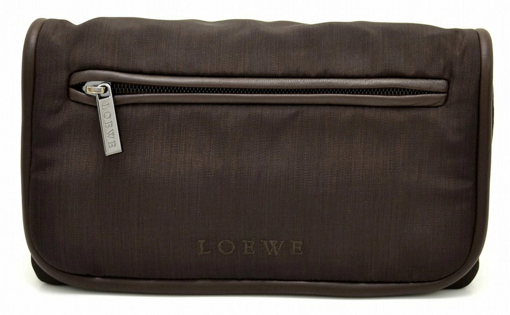 Loewe Clutch Bag Shoulder Brown Dark
